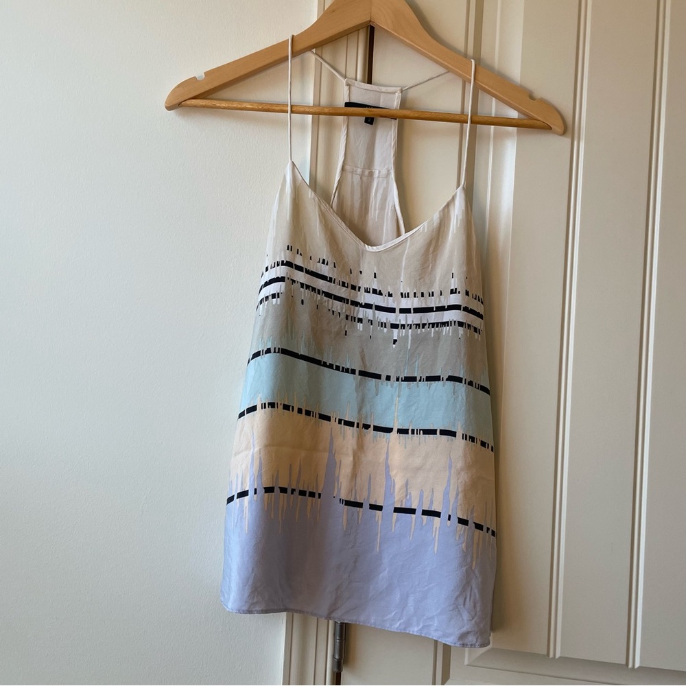 100% silk Tibi Modern Pastel Tank